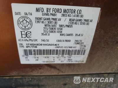 Zdjęcie 14 z 17 samochodu: 2017 FORD EXPLORER XLT VIN:1FM5K8D81HGA05401 - miniatura