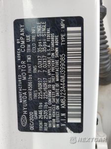 Zdjęcie 13 z 14 samochodu: 2021 HYUNDAI TUCSON SE VIN:KM8J23A44MU399085 - miniatura