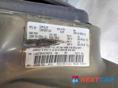 Zdjęcie 13 z 15 samochodu: 1997 JEEP GRAND CHEROKEE LIMITED VIN:1J4GZ78Y2VC746716 - miniatura