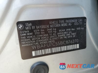Zdjęcie 12 z 12 samochodu: 2011 BMW 535 XI VIN:WBAFU7C55BC876270 - miniatura