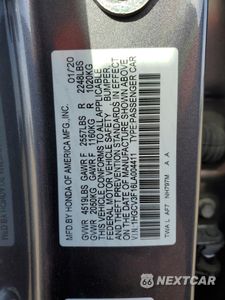 Zdjęcie 12 z 14 samochodu: 2020 HONDA ACCORD HYBRID VIN:1HGCV3F16LA004411 - miniatura
