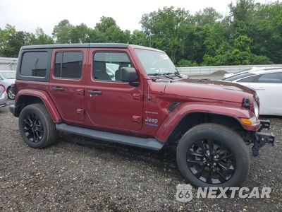 Czwarte zdjęcie samochodu z boku: 2021 JEEP WRANGLER UNLIMITED SAHARA 4XE VIN:1C4JJXP68MW774245 - miniatura