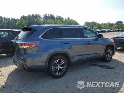 Trzecie zdjęcie samochodu z tyłu: 2016 TOYOTA HIGHLANDER XLE VIN:5TDJKRFH1GS273889 - miniatura