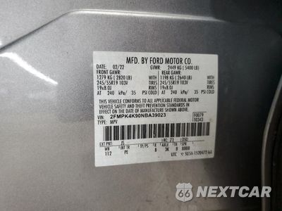 Zdjęcie 12 z 13 samochodu: 2022 FORD EDGE TITANIUM VIN:2FMPK4K90NBA39023 - miniatura