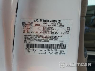 Zdjęcie 13 z 15 samochodu: 2008 FORD ESCAPE HEV VIN:1FMCU49H98KA81660 - miniatura