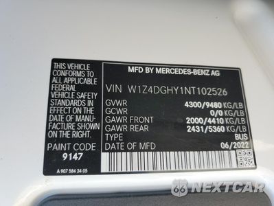 Zdjęcie 14 z 17 samochodu: 2022 MERCEDES-BENZ SPRINTER 2500 VIN:W1Z4DGHY1NT102526 - miniatura