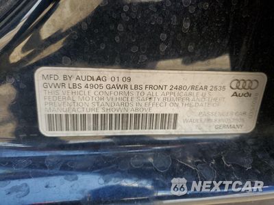 Zdjęcie 12 z 12 samochodu: 2009 AUDI A4 2.0T QUATTRO VIN:WAULF78K89N052905 - miniatura