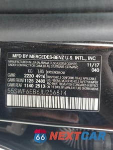 Zdjęcie 12 z 12 samochodu: 2018 MERCEDES-BENZ C 43 4MATIC AMG VIN:55SWF6EB6JU256814 - miniatura