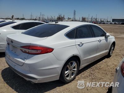 Trzecie zdjęcie samochodu z tyłu: 2018 FORD FUSION SE HYBRID VIN:3FA6P0LU4JR171605 - miniatura