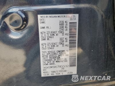 Zdjęcie 13 z 13 samochodu: 2015 NISSAN ROGUE S VIN:5N1AT2MT1FC785532 - miniatura