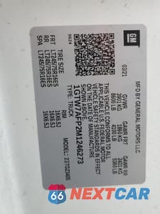 Zdjęcie 13 z 15 samochodu: 2021 GMC SAVANA G2500 VIN:1GTW7AFP2M1246273 - miniatura