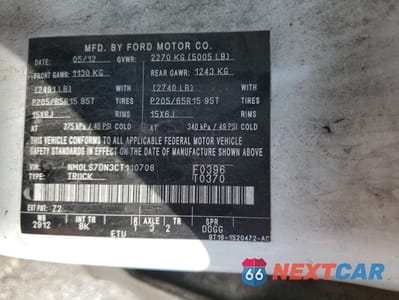 Zdjęcie 13 z 15 samochodu: 2012 FORD TRANSIT CONNECT XLT VIN:NM0LS7DN3CT110708 - miniatura
