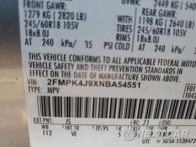 Zdjęcie 13 z 13 samochodu: 2022 FORD EDGE SEL VIN:2FMPK4J9XNBA54551 - miniatura