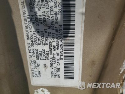 Zdjęcie 12 z 12 samochodu: 2004 TOYOTA TACOMA XTRACAB VIN:5TEVL52N14Z312014 - miniatura