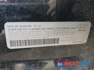 Zdjęcie 12 z 12 samochodu: 2011 AUDI A6 PRESTIGE VIN:WAUKGAFB6BN035583 - miniatura