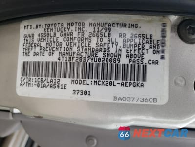 Zdjęcie 12 z 13 samochodu: 2000 TOYOTA AVALON XL VIN:4T1BF28B7YU020089 - miniatura