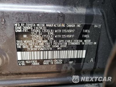 Zdjęcie 14 z 14 samochodu: 2022 TOYOTA RAV4 LE VIN:2T3H1RFV5NW202018 - miniatura