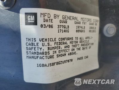 Zdjęcie 12 z 12 samochodu: 2006 SATURN ION LEVEL 2 VIN:1G8AJ58F86Z197070 - miniatura