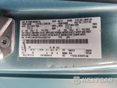 Zdjęcie 14 z 16 samochodu: 2013 FORD ESCAPE SE VIN:1FMCU9G91DUA99741 - miniatura