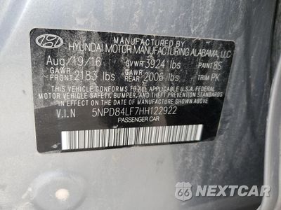Zdjęcie 13 z 13 samochodu: 2017 HYUNDAI ELANTRA SE VIN:5NPD84LF7HH122922 - miniatura