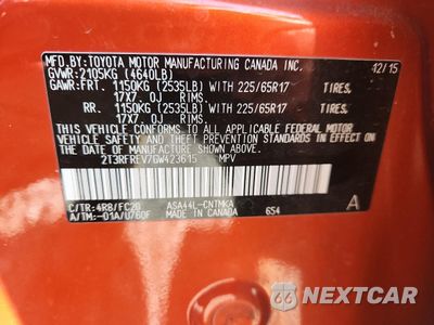 Zdjęcie 13 z 15 samochodu: 2016 TOYOTA RAV4 XLE VIN:2T3RFREV7GW423615 - miniatura