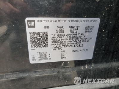 Zdjęcie 13 z 15 samochodu: 2022 GMC TERRAIN SLE VIN:3GKALTEV6NL170315 - miniatura