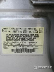 Zdjęcie 12 z 12 samochodu: 2008 NISSAN SENTRA 2.0 VIN:3N1AB61E58L675940 - miniatura