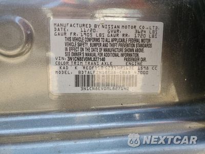 Zdjęcie 12 z 15 samochodu: 2021 NISSAN VERSA SV VIN:3N1CN8EV0ML827140 - miniatura