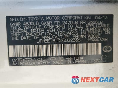 Zdjęcie 12 z 13 samochodu: 2013 LEXUS GS 350 VIN:JTHBE1BL0D5022336 - miniatura