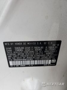 Zdjęcie 13 z 15 samochodu: 2019 HONDA FIT LX VIN:3HGGK5H43KM702263 - miniatura
