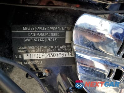Zdjęcie 9 z 9 samochodu: 2007 HARLEY-DAVIDSON FLHTCUI VIN:1HD1FC4307Y677830 - miniatura