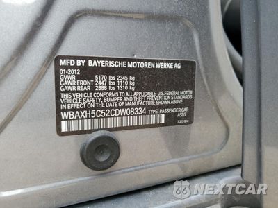 Zdjęcie 12 z 14 samochodu: 2012 BMW 528 XI VIN:WBAXH5C52CDW08334 - miniatura