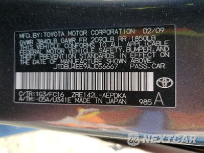 Zdjęcie 12 z 14 samochodu: 2010 TOYOTA COROLLA BASE VIN:JTDBU4EE9AJ056667 - miniatura