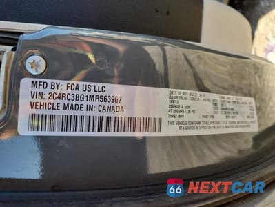 Zdjęcie 13 z 13 samochodu: 2021 CHRYSLER PACIFICA TOURING L VIN:2C4RC3BG1MR563967 - miniatura