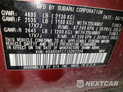 Zdjęcie 13 z 13 samochodu: 2018 SUBARU OUTBACK 2.5I PREMIUM VIN:4S4BSAFC7J3382324 - miniatura