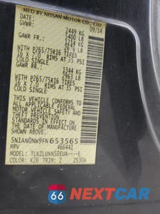 Zdjęcie 13 z 15 samochodu: 2015 NISSAN XTERRA X VIN:5N1AN0NW9FN653565 - miniatura