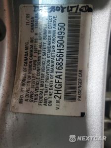Zdjęcie 12 z 14 samochodu: 2006 HONDA CIVIC EX VIN:2HGFA16856H504950 - miniatura