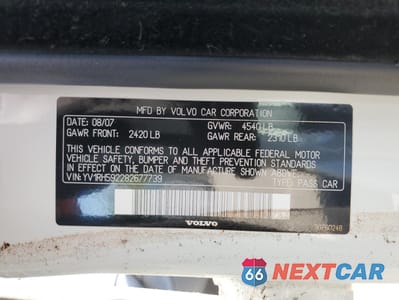 Zdjęcie 12 z 12 samochodu: 2008 VOLVO S60 2.5T VIN:YV1RH592282677739 - miniatura