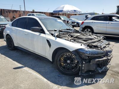 Czwarte zdjęcie samochodu z boku: 2024 BMW M3 COMPETITION VIN:WBS43AY01RFT29411 - miniatura