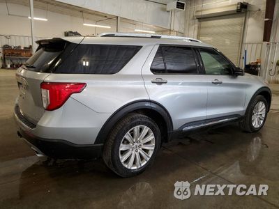 Trzecie zdjęcie samochodu z tyłu: 2021 FORD EXPLORER LIMITED VIN:1FMSK8FH6MGA46276 - miniatura