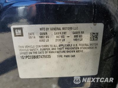 Zdjęcie 12 z 12 samochodu: 2014 CHEVROLET CRUZE LT VIN:1G1PC5SB8E7476635 - miniatura