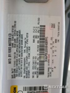 Zdjęcie 12 z 13 samochodu: 2017 FORD FUSION SE HYBRID VIN:3FA6P0LUXHR408995 - miniatura