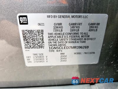 Zdjęcie 14 z 14 samochodu: 2021 CHEVROLET TAHOE C1500 VIN:1GNSCLED7MR396269 - miniatura