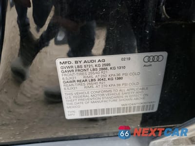 Zdjęcie 13 z 14 samochodu: 2019 AUDI SQ5 PRESTIGE VIN:WA1C4AFY0K2074931 - miniatura