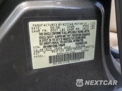 Zdjęcie 12 z 14 samochodu: 2008 NISSAN SENTRA 2.0 VIN:3N1AB61E58L745629 - miniatura