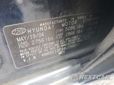 Zdjęcie 13 z 13 samochodu: 2004 HYUNDAI SANTA FE GLS VIN:KM8SC13E94U799011 - miniatura