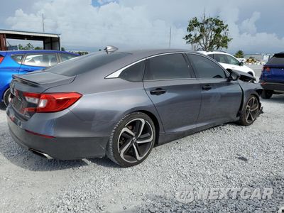 Trzecie zdjęcie samochodu z tyłu: 2018 HONDA ACCORD SPORT VIN:1HGCV1F3XJA111559 - miniatura