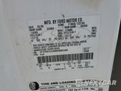 Zdjęcie 13 z 14 samochodu: 2009 FORD F150 SUPERCREW VIN:1FTPW12V69KB90349 - miniatura