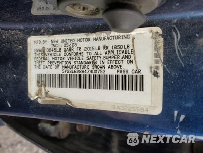 Zdjęcie 13 z 13 samochodu: 2004 PONTIAC VIBE VIN:5Y2SL62884Z400752 - miniatura