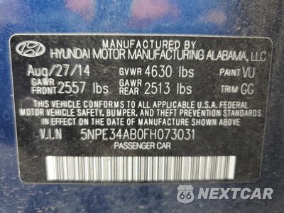 Zdjęcie 12 z 14 samochodu: 2015 HYUNDAI SONATA SPORT VIN:5NPE34AB0FH073031 - miniatura